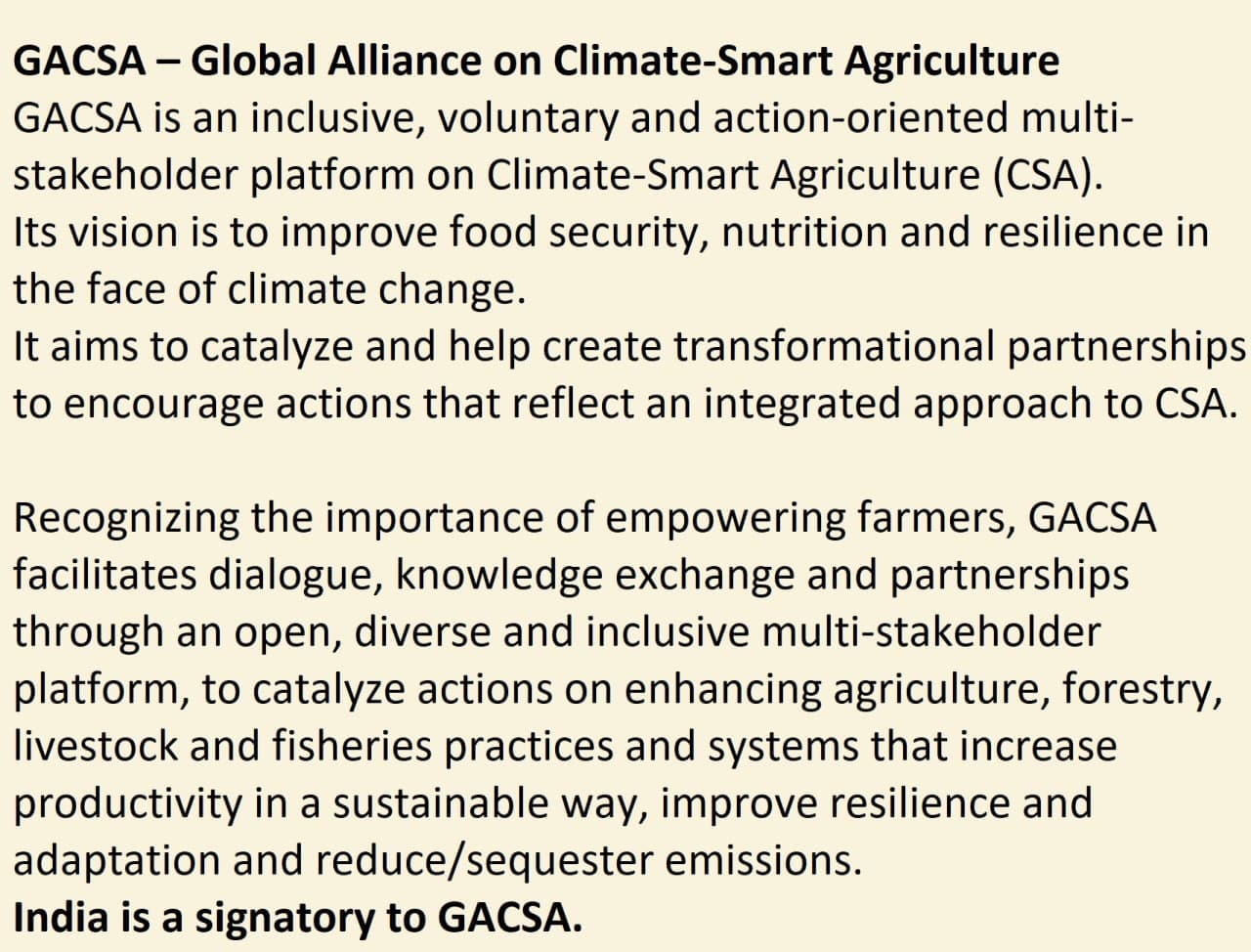 Climate smart agriculture- for sustainable agricultural growth in India • Need for sustainable fly ash management in India • Challenges of jute industry in India • Cryokarst • PM kusum Yojana • Soil Health Management • Rain water harvesting (RWH) systems and sustainable development in industrial land use • Places in news